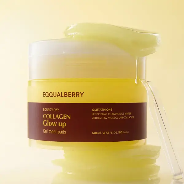 Eqqual Berry Collagen Glow Up Gel Toner Pads