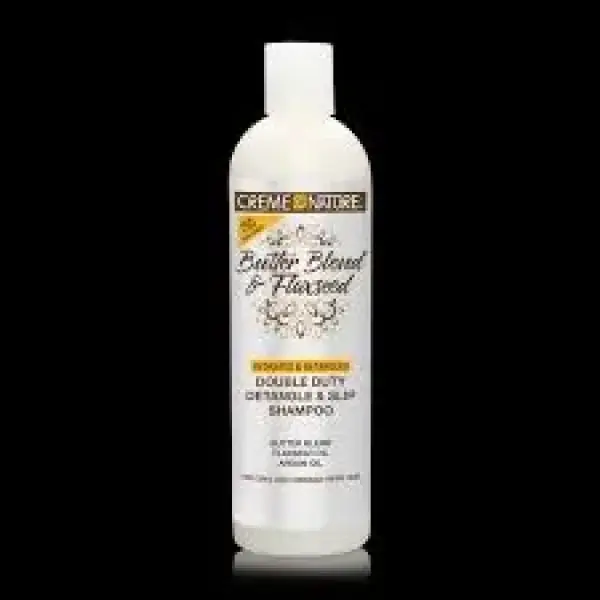 Crème of Nature Butter Blend & Flaxseed - Double Duty Detangle & Slip Rinse-Out & Leave-In Conditioner