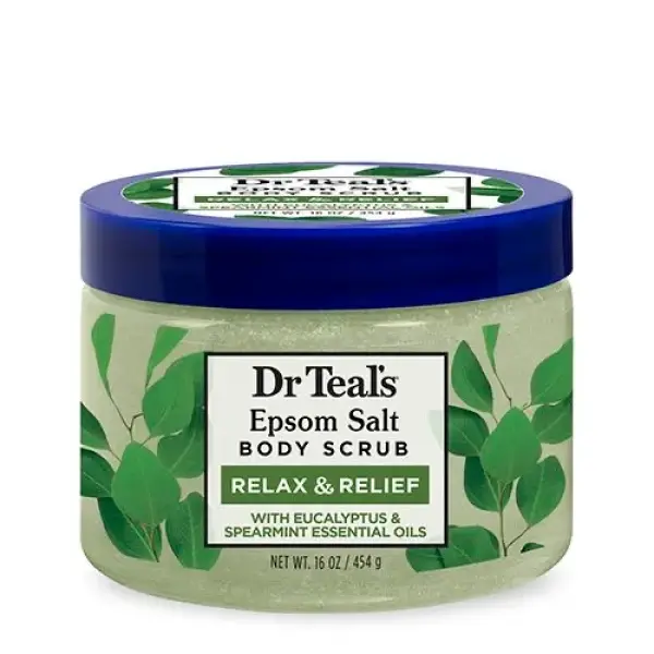 Dr. Teal's Epsom Salt Body Scrub – Relax & Relief with Eucalyptus& Spear Mint  Essential Oils