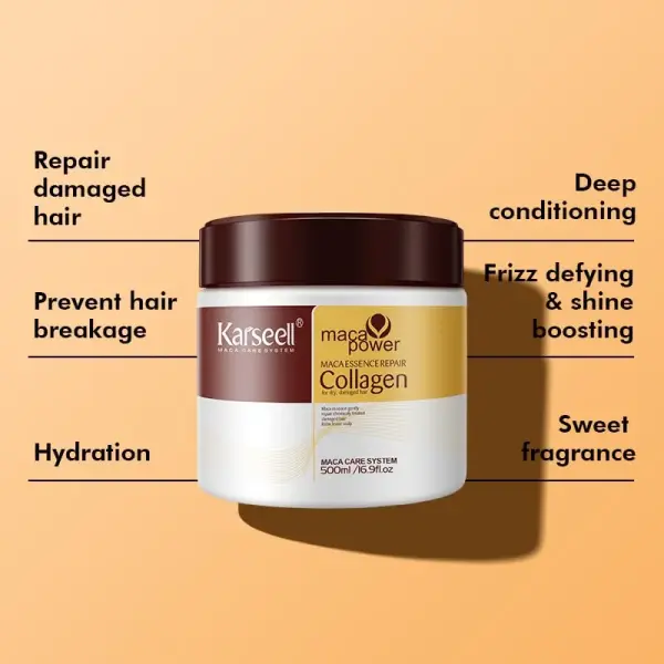 KARSEELL COLLAGEN  - Hair Treatment Deep Repair Conditioning Argan Oil Collagen Hair Mask