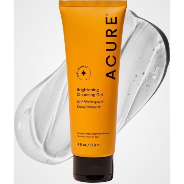 Acure Brightening Cleansing Gel – Vegan Face Scrub, Gentle Facial Cleanser for Radiant Skin with Pomegranate, Blackberry & Acai Infused, Antioxidant-Rich Formula for All Skin Types – 4 fl oz Acure Brightening Cleansing Gel – Vegan Face Scrub, Gentle Facial Cleanser for Radiant Skin with Pomegranate, Blackberry & Acai Infused, Antioxidant-Rich Formula for All Skin Types – 4 fl oz