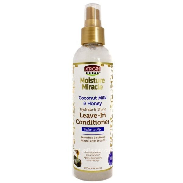 AFRICAN PRIDE MOISTURE MIRACLE COCONUT MILK & HONEY LEAVE-IN CONDITIONER