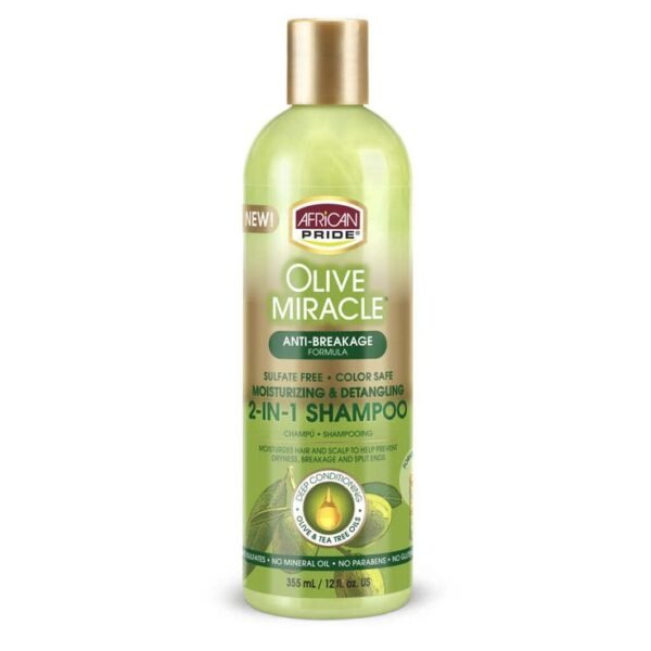 AFRICAN PRIDE OLIVE MIRACLE 2-IN-1 SHAMPOO