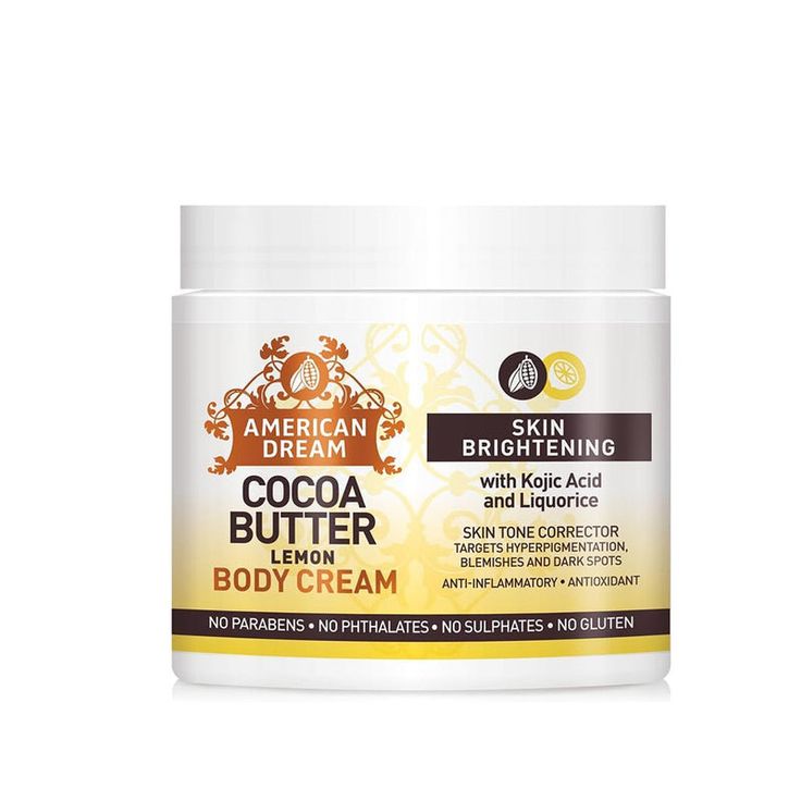 AMERICAN DREAM COCOA BUTTER LEMON WITH KOJIC ACID AND LIQUORICE BODY CREAM