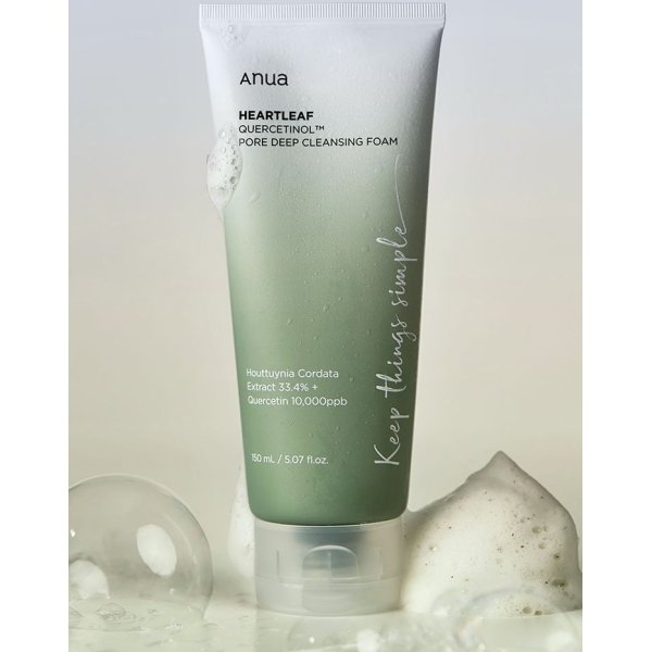 Anua heartleaf quercetinol pore deep cleansing foam