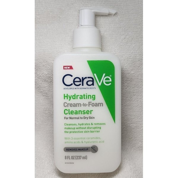 Cerave Hydrating Cream-to-foam Cleanser Normal To Dry Skin 8 Oz