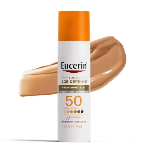 EUCERIN TINTED AGE DEFENCE + HYALURONIC ACID SUNSCREEN