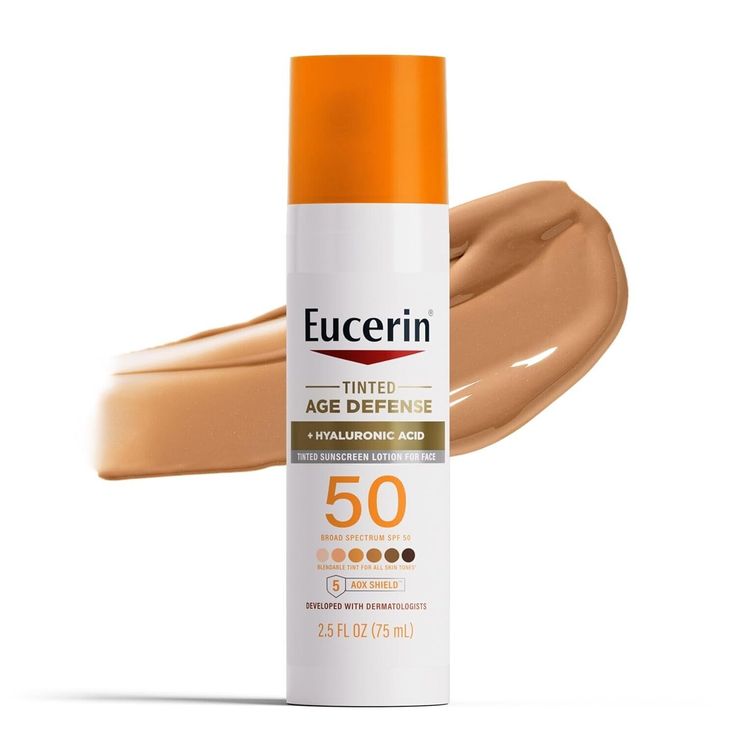 EUCERIN TINTED AGE DEFENCE + HYALURONIC ACID SUNSCREEN