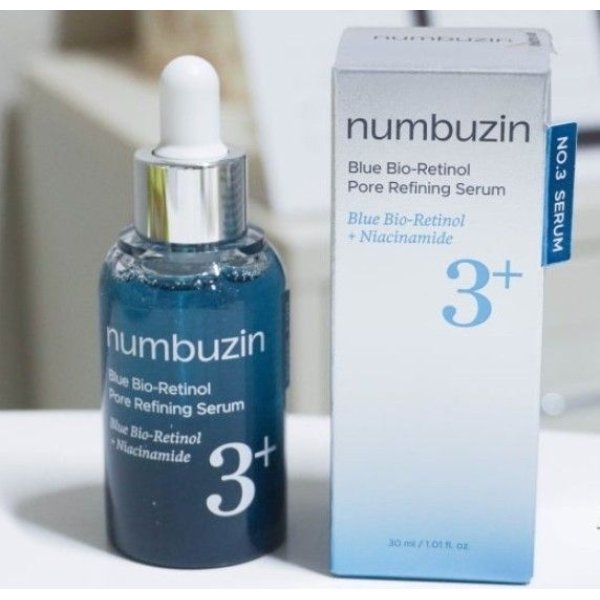 Numbuzin No_3 Blue Bio-retinol Pore Refining Serum 30ml Korean Cosmetics Numbuzin No_3 Blue Bio-retinol Pore Refining Serum 30ml Korean Cosmetics
