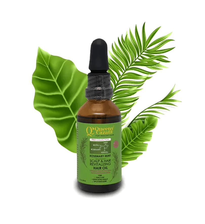 QUEENY CAZARA ROSEMARY MINT SCALP & HAIR REVITALIZING HAIR OIL
