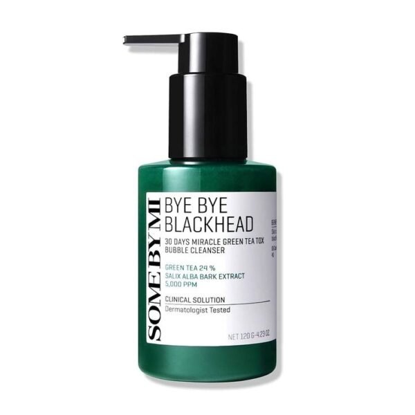 SOME BY MI Bye Bye Blackhead 30 Days Miracle Green Tea Tox Bubble Cleanser – 4_23 Oz, 120g – Korean Face Wash for Removing Blackhead – Daily Pore Minimizer for Face Skin Texture – Korean Skin Care SOME BY MI Bye Bye Blackhead 30 Days Miracle Green Tea Tox Bubble Cleanser – 4_23 Oz, 120g – Korean Face Wash for Removing Blackhead – Daily Pore Minimizer for Face Skin Texture – Korean Skin Care